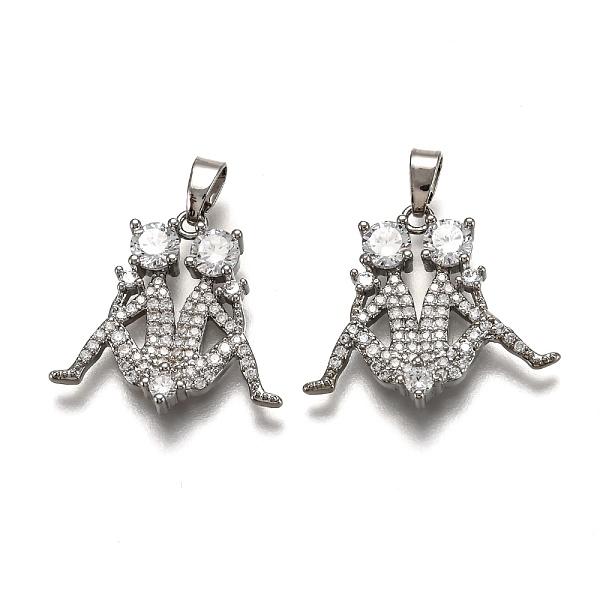 PandaHall Brass Clear Cubic Zirconia Constellation Charms, Long-Lasting Plated, with Jump Ring, Real Platinum Plated, Gemini, 20x20x3mm...
PandaHall Brass Clear Cubic Zirconia Constellation Charms, Long-Lasting Plated, with Jump Ring, Real Platinum Plated, Gemini, 20x20x3mm...