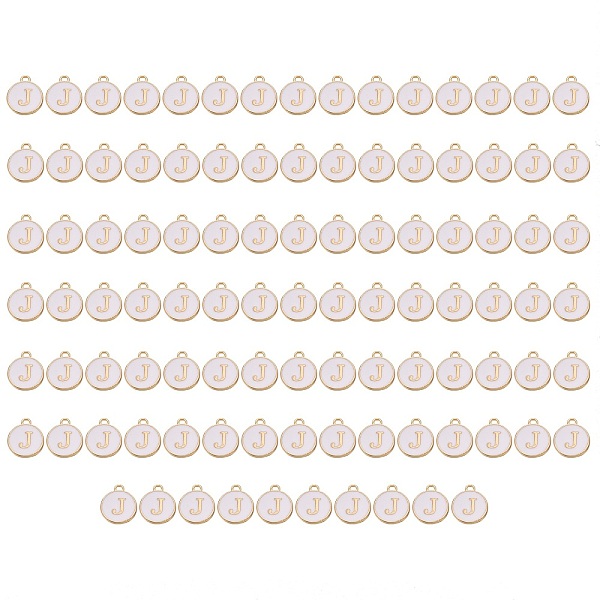 PandaHall Golden Plated Enamel Alloy Charms, Enamelled Sequins, Flat Round, White, Letter.J, 14x12x2mm, Hole: 1.5mm, 100pcs/Box Alloy+Enamel...
PandaHall Golden Plated Enamel Alloy Charms, Enamelled Sequins, Flat Round, White, Letter.J, 14x12x2mm, Hole: 1.5mm, 100pcs/Box Alloy+Enamel...