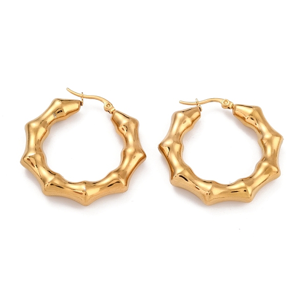PandaHall Ion Plating(IP) 304 Stainless Steel Hoop Earrings, Hypoallergenic Earrings, Bamboo Stick, Real 24K Gold Plated, 37x7mm, Pin: 1mm...
PandaHall Ion Plating(IP) 304 Stainless Steel Hoop Earrings, Hypoallergenic Earrings, Bamboo Stick, Real 24K Gold Plated, 37x7mm, Pin: 1mm...