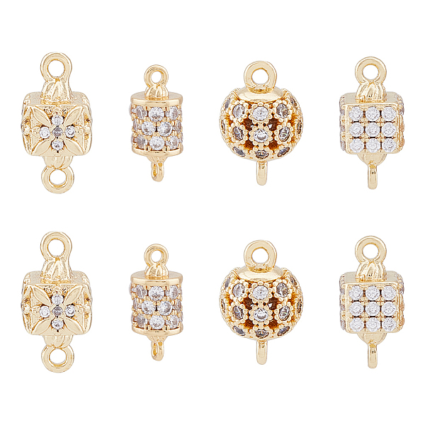 PandaHall DICOSMETIC 8Pcs 4 Styles Brass Micro Pave Clear Cubic Zirconia Connector Charms, Column & Round & Square Links, Real 18K Gold...
PandaHall DICOSMETIC 8Pcs 4 Styles Brass Micro Pave Clear Cubic Zirconia Connector Charms, Column & Round & Square Links, Real 18K Gold...