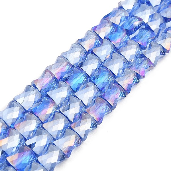 PandaHall AB Color Plated Transparent Glass Beads Strands, Faceted Bamboo Stick, Royal Blue, 10.5~11x8x5mm, Hole: 1mm, about 59~60pcs/strand...
PandaHall AB Color Plated Transparent Glass Beads Strands, Faceted Bamboo Stick, Royal Blue, 10.5~11x8x5mm, Hole: 1mm, about 59~60pcs/strand...