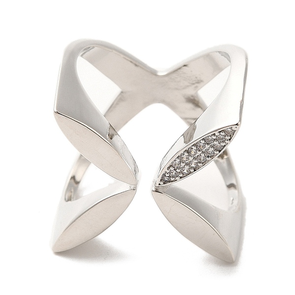 PandaHall Brass Micro Pave Cubic Zirconia Open Cuff Rings, Flower Wide Band Rings, Platinum, Inner Diameter: 18mm Brass+Cubic Zirconia...
PandaHall Brass Micro Pave Cubic Zirconia Open Cuff Rings, Flower Wide Band Rings, Platinum, Inner Diameter: 18mm Brass+Cubic Zirconia...