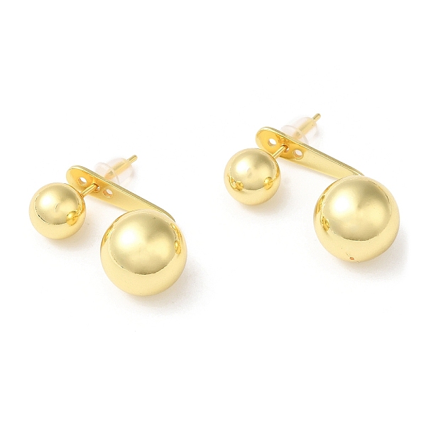 PandaHall Rack Plating Brass Round Ball Front Back Stud Earrings, Dangle Stud Earrings, Real 18K Gold Plated, 23.5x11.5mm Brass Round
PandaHall Rack Plating Brass Round Ball Front Back Stud Earrings, Dangle Stud Earrings, Real 18K Gold Plated, 23.5x11.5mm Brass Round