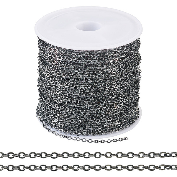 PandaHall Brass Coated Iron Flat Cable Chains, Soldered, with Spool, Flat Oval, Gunmetal, 2x1.5x0.3mm, about 32.81 Feet(10m)/Roll Iron
PandaHall Brass Coated Iron Flat Cable Chains, Soldered, with Spool, Flat Oval, Gunmetal, 2x1.5x0.3mm, about 32.81 Feet(10m)/Roll Iron
