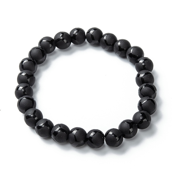 PandaHall Frosted Glass Beads Stretch Bracelets, Round with Rhombus Pattern, Black, Beads: 8~8.5mm, Inner Diameter: 2 inch(5.2cm) Glass...
PandaHall Frosted Glass Beads Stretch Bracelets, Round with Rhombus Pattern, Black, Beads: 8~8.5mm, Inner Diameter: 2 inch(5.2cm) Glass...