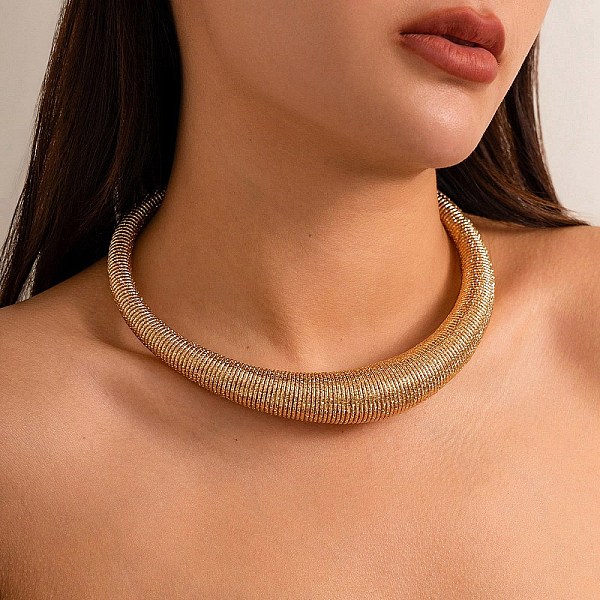PandaHall Iron Round Snake Chains Choker Necklaces, Golden, Inner Diameter: 5.12 inch(13cm) Iron
PandaHall Iron Round Snake Chains Choker Necklaces, Golden, Inner Diameter: 5.12 inch(13cm) Iron