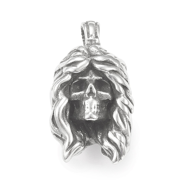 PandaHall 304 Stainless Steel Pendants, Skull Woman Charm, Antique Silver, 37.5x20x19mm, Hole: 4x6mm 304 Stainless Steel Human
PandaHall 304 Stainless Steel Pendants, Skull Woman Charm, Antique Silver, 37.5x20x19mm, Hole: 4x6mm 304 Stainless Steel Human
