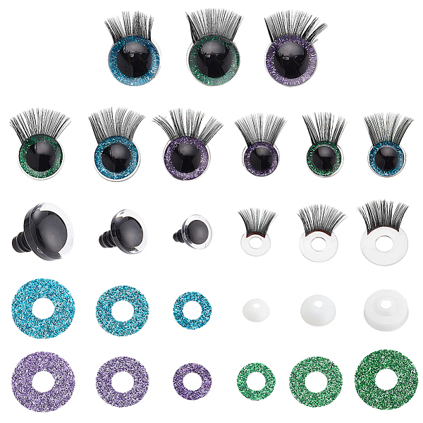 PandaHall PH 18 Sets Glitter Safety Eyes 12/16/20mm Crochet Eyes with Eyelashes Craft Animal Eyes Plastic Eyes with Washer for Amigurumi..., Multicolor
PandaHall PH 18 Sets Glitter Safety Eyes 12/16/20mm Crochet Eyes with Eyelashes Craft Animal Eyes Plastic Eyes with Washer for Amigurumi..., Multicolor