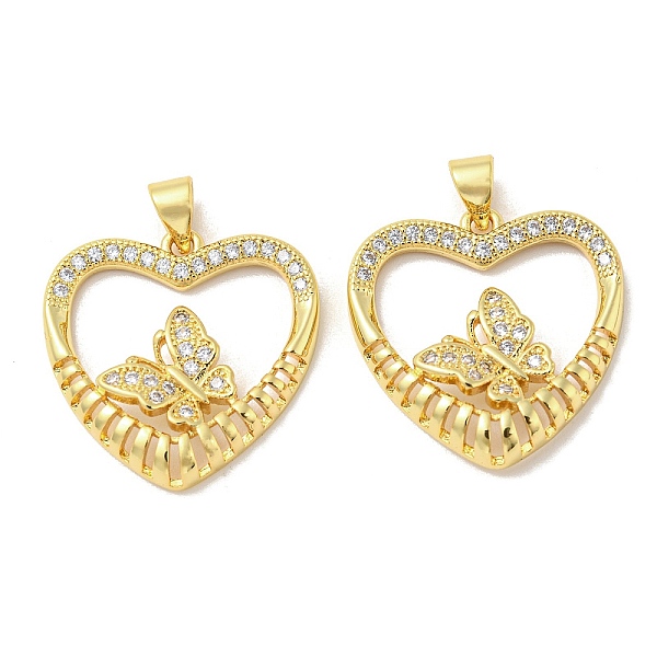 PandaHall Rack Plating Brass Micro Pave Cubic Zirconia Pendants, Long-Lasting Plated, Lead Free & Cadmium Free, Heart with Butterfly Charm..., Clear
PandaHall Rack Plating Brass Micro Pave Cubic Zirconia Pendants, Long-Lasting Plated, Lead Free & Cadmium Free, Heart with Butterfly Charm..., Clear