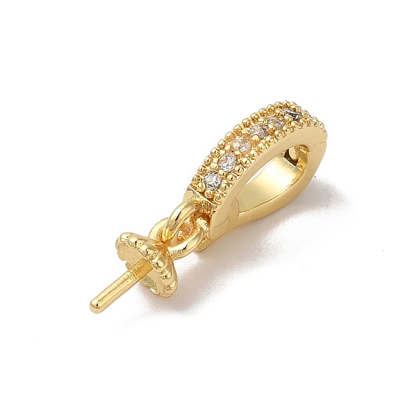 PandaHall Rack Plating Brass Micro Pave Clear Cubic Zirconia Cup Peg Bails, for Half Drilled Beads, Cadmium Free & Lead Free, Long-Lasting...
PandaHall Rack Plating Brass Micro Pave Clear Cubic Zirconia Cup Peg Bails, for Half Drilled Beads, Cadmium Free & Lead Free, Long-Lasting...