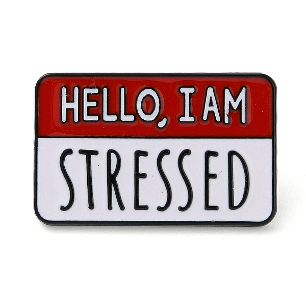 PandaHall Enamel Pins, Black Alloy Brooches for Backpack Clothes, Word Hello, I am Sresseed, FireBrick, 19x30x1.5mm Alloy+Enamel Rectangle..., Red
PandaHall Enamel Pins, Black Alloy Brooches for Backpack Clothes, Word Hello, I am Sresseed, FireBrick, 19x30x1.5mm Alloy+Enamel Rectangle..., Red