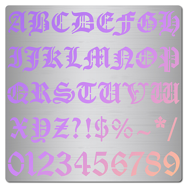 PandaHall GORGECRAFT 16cm Metal Letter Number Stencil Alphabet Punctuation Symbol Number Template Reusable Stainless Steel Painting Stencils...
PandaHall GORGECRAFT 16cm Metal Letter Number Stencil Alphabet Punctuation Symbol Number Template Reusable Stainless Steel Painting Stencils...