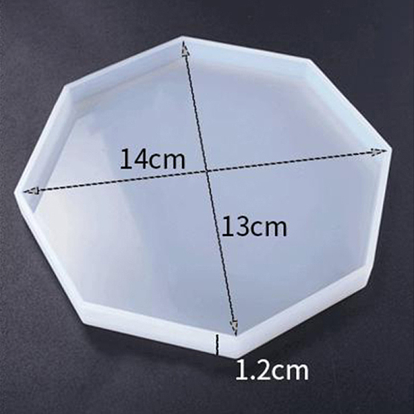PandaHall DIY Octagon Cup Mat Silicone Molds, Coaster Molds, Resin Casting Molds, White, 140x130x12mm Silicone Octagon White
PandaHall DIY Octagon Cup Mat Silicone Molds, Coaster Molds, Resin Casting Molds, White, 140x130x12mm Silicone Octagon White