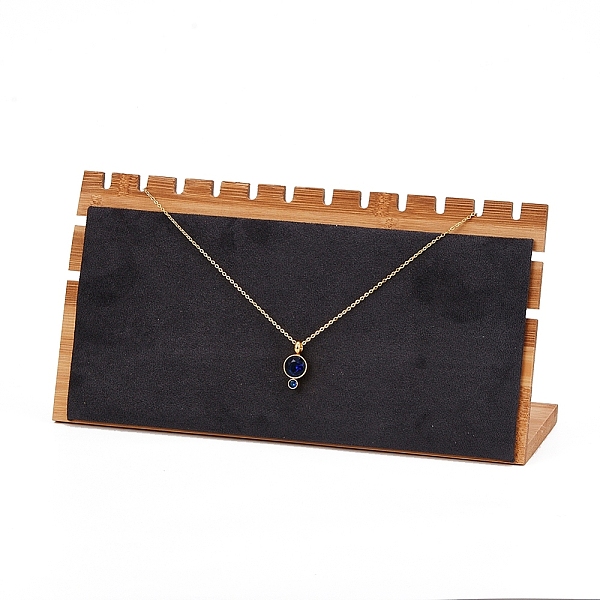PandaHall Bamboo Necklace Display Stand, L-Shaped Long Chain Display Stand, Rectangle, Gray, 24x1.2x12.1cm Bamboo Gray
PandaHall Bamboo Necklace Display Stand, L-Shaped Long Chain Display Stand, Rectangle, Gray, 24x1.2x12.1cm Bamboo Gray