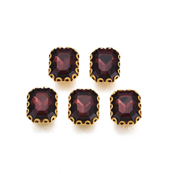 PandaHall Sew on Rhinestone, Transparent Glass Rhinestones, with Iron Prong Settings, Faceted, Rectangle, Dark Red, 10.5x8.5x5mm, Hole...
PandaHall Sew on Rhinestone, Transparent Glass Rhinestones, with Iron Prong Settings, Faceted, Rectangle, Dark Red, 10.5x8.5x5mm, Hole...