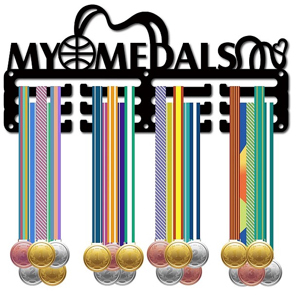 PandaHall Sports Theme Iron Medal Hanger Holder Display Wall Rack, 3-Line, with Screws, Javelin, Word, 130x290mm, Hole: 5mm Iron Word Black
PandaHall Sports Theme Iron Medal Hanger Holder Display Wall Rack, 3-Line, with Screws, Javelin, Word, 130x290mm, Hole: 5mm Iron Word Black