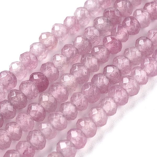 PandaHall Dyed Natural Malaysia Jade Rondelle Beads Strands, Faceted, Flamingo, 4x2~3mm, Hole: 1mm, about 115pcs/strand, 14 inch Malaysia..., Pink
PandaHall Dyed Natural Malaysia Jade Rondelle Beads Strands, Faceted, Flamingo, 4x2~3mm, Hole: 1mm, about 115pcs/strand, 14 inch Malaysia..., Pink