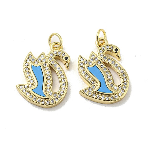 PandaHall Brass Micro Pave Cubic Zirconia Pendants, with Synthetic Turquoise, Swan, Deep Sky Blue, 21x13.5x3mm Brass+Cubic Zirconia Swan
PandaHall Brass Micro Pave Cubic Zirconia Pendants, with Synthetic Turquoise, Swan, Deep Sky Blue, 21x13.5x3mm Brass+Cubic Zirconia Swan