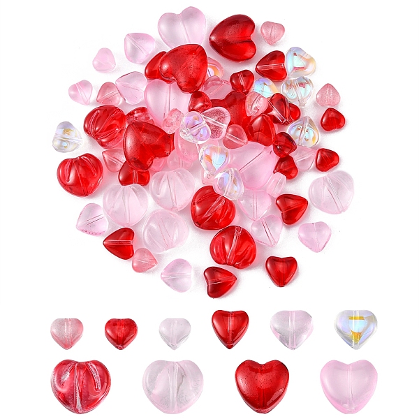 PandaHall 80Pcs 13 Style Transparent Spray Painted Glass Beads, Heart, for Valentine's Day, Pink, 6~12x6~12x4~6.5mm, Hole: 0.9~1mm Glass...
PandaHall 80Pcs 13 Style Transparent Spray Painted Glass Beads, Heart, for Valentine's Day, Pink, 6~12x6~12x4~6.5mm, Hole: 0.9~1mm Glass...