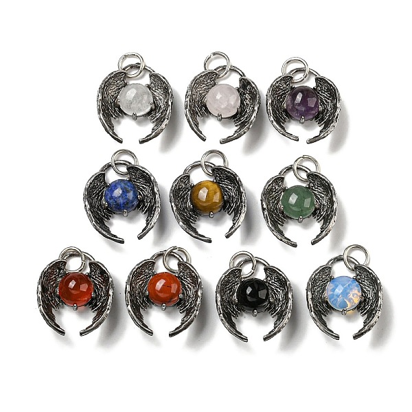 PandaHall Bat Natural & Synthetic Mixed Gemstone Pendants, Rack Plating Brass Halloween Charms, Cadmium Free & Lead Free, Antique Silver...
PandaHall Bat Natural & Synthetic Mixed Gemstone Pendants, Rack Plating Brass Halloween Charms, Cadmium Free & Lead Free, Antique Silver...
