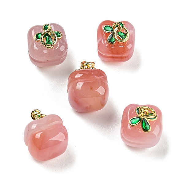 PandaHall Natural Yan Yuan Agate Pendants, Persimmon Charms with Rack Plating Golden Tone Brass Enamel Findings, Long-Lasting Plated...
PandaHall Natural Yan Yuan Agate Pendants, Persimmon Charms with Rack Plating Golden Tone Brass Enamel Findings, Long-Lasting Plated...