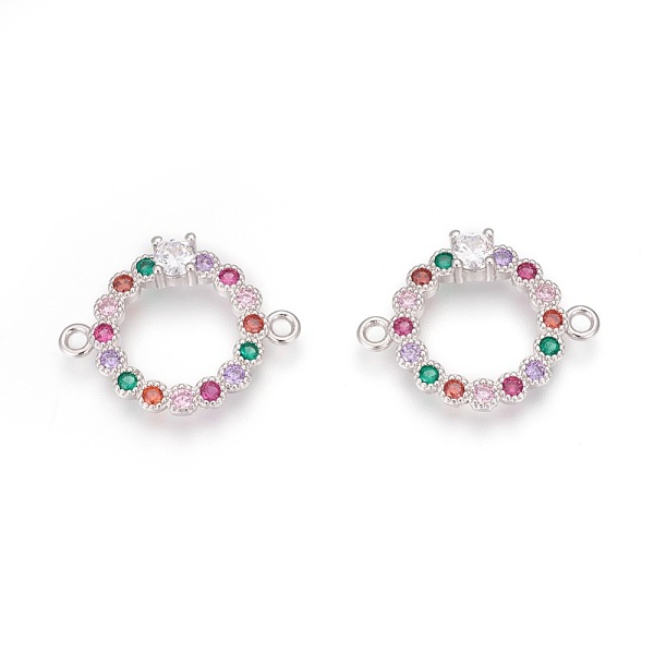 PandaHall Brass Links, with Micro Pave Cubic Zirconia, Ring, Colorful, Platinum, 23x18x3.5mm, Hole: 1.6mm Brass+Cubic Zirconia Ring
PandaHall Brass Links, with Micro Pave Cubic Zirconia, Ring, Colorful, Platinum, 23x18x3.5mm, Hole: 1.6mm Brass+Cubic Zirconia Ring