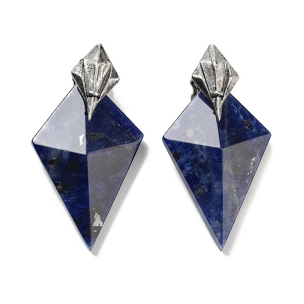 PandaHall Natural Sodalite Pendants, Faceted Kite Charms with Antique Silver Plated Brass Findings, 46.5x24x11mm, Hole: 4.5mm Sodalite Kite
PandaHall Natural Sodalite Pendants, Faceted Kite Charms with Antique Silver Plated Brass Findings, 46.5x24x11mm, Hole: 4.5mm Sodalite Kite