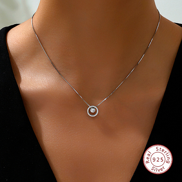 PandaHall Cubic Zirconia Ring Pendant Necklaces with 925 Sterling Silver Box Chains, Silver, 15.75 inch(40cm) Cubic Zirconia Ring Clear
PandaHall Cubic Zirconia Ring Pendant Necklaces with 925 Sterling Silver Box Chains, Silver, 15.75 inch(40cm) Cubic Zirconia Ring Clear