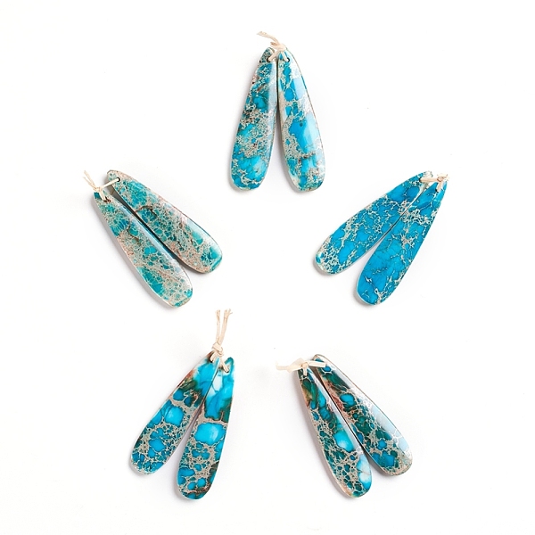PandaHall Natural Imperial Jasper Pendants, for Jewelry Making, Dyed, Teardrop, 45~45.5x12~12.5x4~4.5mm, Hole: 1mm Imperial Jasper Teardrop
PandaHall Natural Imperial Jasper Pendants, for Jewelry Making, Dyed, Teardrop, 45~45.5x12~12.5x4~4.5mm, Hole: 1mm Imperial Jasper Teardrop