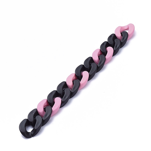 PandaHall Handmade Opaque Spray Painted Acrylic Curb Chains, Cuban Link Chains, for Jewelry Making, Pearl Pink, Link: 30x20.5x6mm, 39.37...
PandaHall Handmade Opaque Spray Painted Acrylic Curb Chains, Cuban Link Chains, for Jewelry Making, Pearl Pink, Link: 30x20.5x6mm, 39.37...
