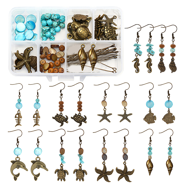 PandaHall SUNNYCLUE DIY Retro Ocean Theme Earring Making Kits, Including Alloy & Brass Pendants, Natural Freshwater Shell Beads, Mixed...
PandaHall SUNNYCLUE DIY Retro Ocean Theme Earring Making Kits, Including Alloy & Brass Pendants, Natural Freshwater Shell Beads, Mixed...