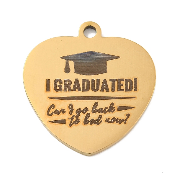 PandaHall Vacuum Plating 201 Stainless Steel Pendants, Heart with Word I Graduated & Hat Charms, Real 18K Gold Plated, 30.5x29x2mm, Hole...
PandaHall Vacuum Plating 201 Stainless Steel Pendants, Heart with Word I Graduated & Hat Charms, Real 18K Gold Plated, 30.5x29x2mm, Hole...