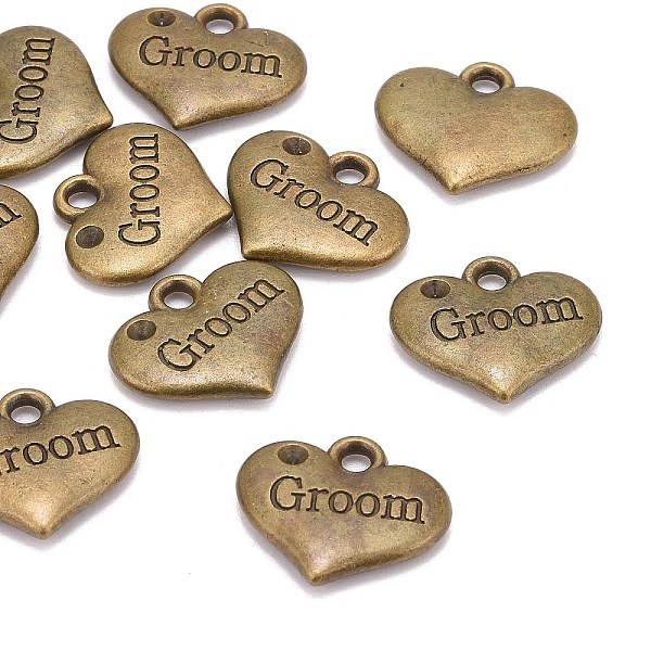 PandaHall Tibetan Style Alloy Pendant Rhinestone Settings, Wedding Family Charms, Heart with Word Groom, Cadmium Free & Nickel Free & Lead...
PandaHall Tibetan Style Alloy Pendant Rhinestone Settings, Wedding Family Charms, Heart with Word Groom, Cadmium Free & Nickel Free & Lead...