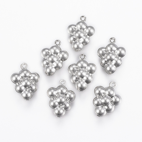 PandaHall 304 Stainless Steel Charms, Grape, Stainless Steel Color, 14.5x11x5.5mm, Hole: 1mm 304 Stainless Steel Fruit
PandaHall 304 Stainless Steel Charms, Grape, Stainless Steel Color, 14.5x11x5.5mm, Hole: 1mm 304 Stainless Steel Fruit