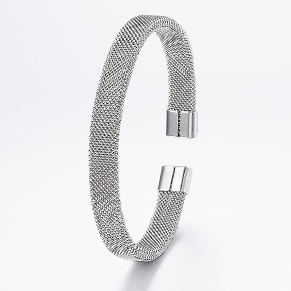 PandaHall 304 Stainless Steel Cuff Bangles, Stainless Steel Color, 1-3/4 inch(46mm) x2-1/4 inch(58mm) 304 Stainless Steel
PandaHall 304 Stainless Steel Cuff Bangles, Stainless Steel Color, 1-3/4 inch(46mm) x2-1/4 inch(58mm) 304 Stainless Steel