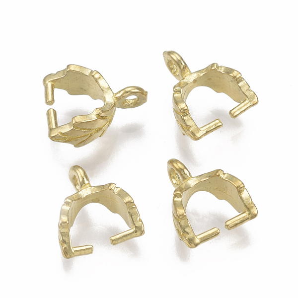 PandaHall Brass Ice Pick Pinch Bails, Nickel Free, Raw(Unplated), 9x7x4mm, Hole: 1.5mm, Pin: 1mm Brass
PandaHall Brass Ice Pick Pinch Bails, Nickel Free, Raw(Unplated), 9x7x4mm, Hole: 1.5mm, Pin: 1mm Brass