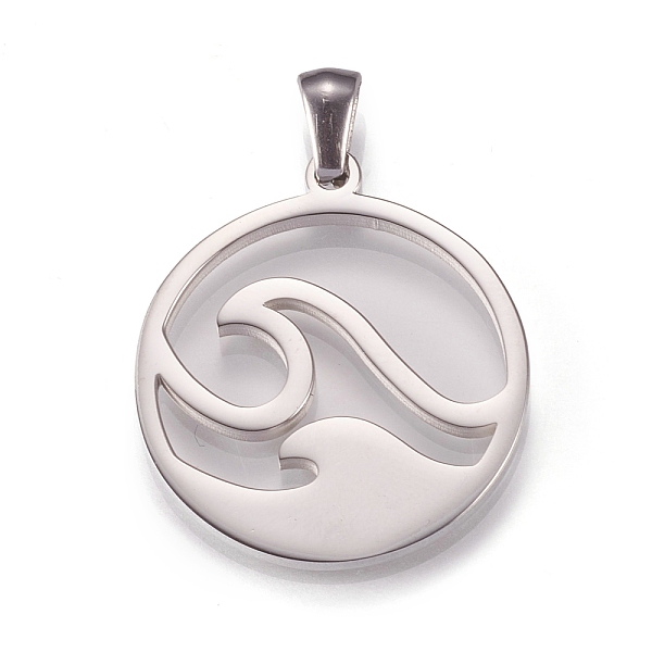 PandaHall 304 Stainless Steel Pendants, Laser Cut, Flat Round with Wave, Stainless Steel Color, 27x24x2mm, Hole: 7x4mm 304 Stainless Steel...
PandaHall 304 Stainless Steel Pendants, Laser Cut, Flat Round with Wave, Stainless Steel Color, 27x24x2mm, Hole: 7x4mm 304 Stainless Steel...