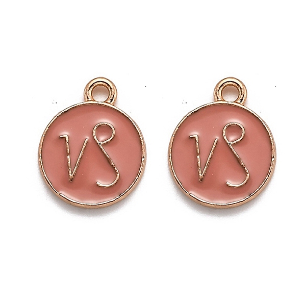 PandaHall Alloy Enamel Pendants, Flat Round with Constellation/Zodiac Sign, Golden, Light Coral, Capricorn, 15x12x2mm, Hole: 1.5mm..., Pink
PandaHall Alloy Enamel Pendants, Flat Round with Constellation/Zodiac Sign, Golden, Light Coral, Capricorn, 15x12x2mm, Hole: 1.5mm..., Pink