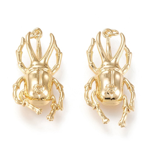 PandaHall Brass Pendants, with Jump Rings, Long-Lasting Plated, Beetle, Golden, 37x17x6.7mm, Jump Ring: 5x0.8mm, 3mm Inner Diameter. Brass...
PandaHall Brass Pendants, with Jump Rings, Long-Lasting Plated, Beetle, Golden, 37x17x6.7mm, Jump Ring: 5x0.8mm, 3mm Inner Diameter. Brass...