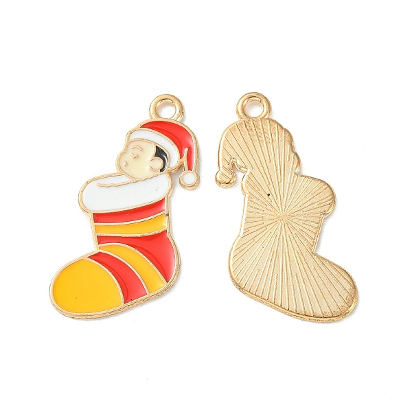 PandaHall Christmas Alloy Enamel Pendants, Light Gold, Christmas Socking Charm, Gold, 23.5x15x1mm, Hole: 1.8mm Alloy+Enamel Christmas...
PandaHall Christmas Alloy Enamel Pendants, Light Gold, Christmas Socking Charm, Gold, 23.5x15x1mm, Hole: 1.8mm Alloy+Enamel Christmas...