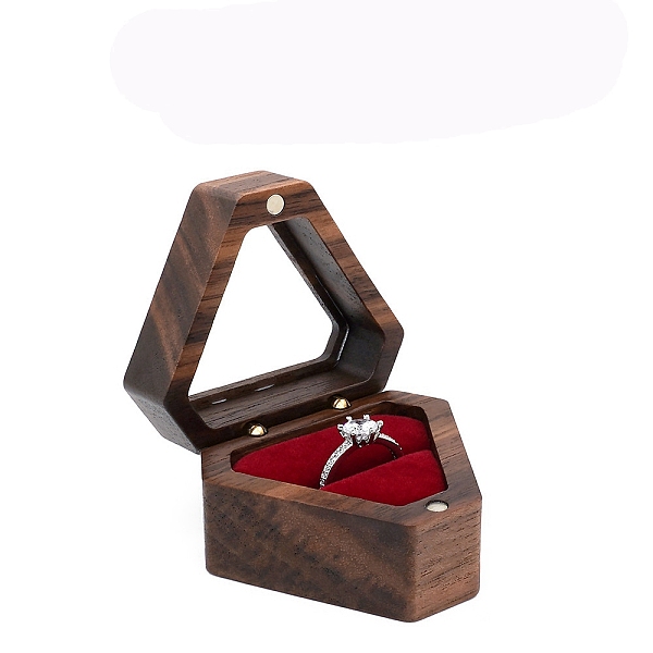 PandaHall Triangle Wood Ring Display Box, Magnetic Jewelry Portable Storage Ring Case with Visible Winbow and Velvet Inside, FireBrick..., Red
PandaHall Triangle Wood Ring Display Box, Magnetic Jewelry Portable Storage Ring Case with Visible Winbow and Velvet Inside, FireBrick..., Red