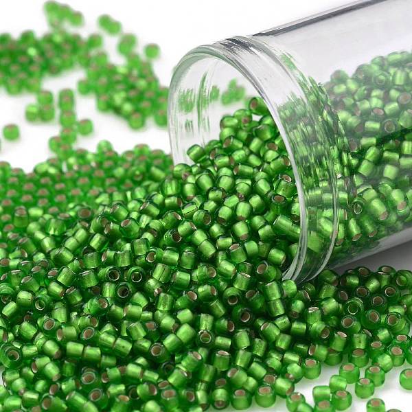 PandaHall TOHO Round Seed Beads, Japanese Seed Beads, (27F) Silver Lined Frost Peridot, 11/0, 2.2mm, Hole: 0.8mm, about 1110pcs/bottle..., Green
PandaHall TOHO Round Seed Beads, Japanese Seed Beads, (27F) Silver Lined Frost Peridot, 11/0, 2.2mm, Hole: 0.8mm, about 1110pcs/bottle..., Green
