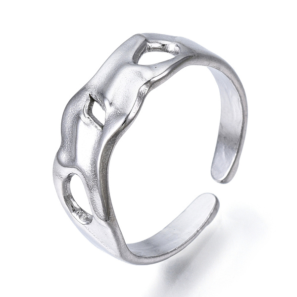 PandaHall 304 Stainless Steel Open Cuff Ring for Women, Stainless Steel Color, US Size 6 1/4(16.7mm) 304 Stainless Steel
PandaHall 304 Stainless Steel Open Cuff Ring for Women, Stainless Steel Color, US Size 6 1/4(16.7mm) 304 Stainless Steel
