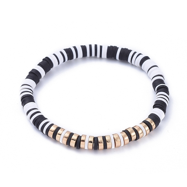 PandaHall Handmade Polymer Clay Heishi Beads Stretch Bracelets, with Non-magnetic Synthetic Hematite Beads, Black, Inner Diameter: 2-1/8...
PandaHall Handmade Polymer Clay Heishi Beads Stretch Bracelets, with Non-magnetic Synthetic Hematite Beads, Black, Inner Diameter: 2-1/8...