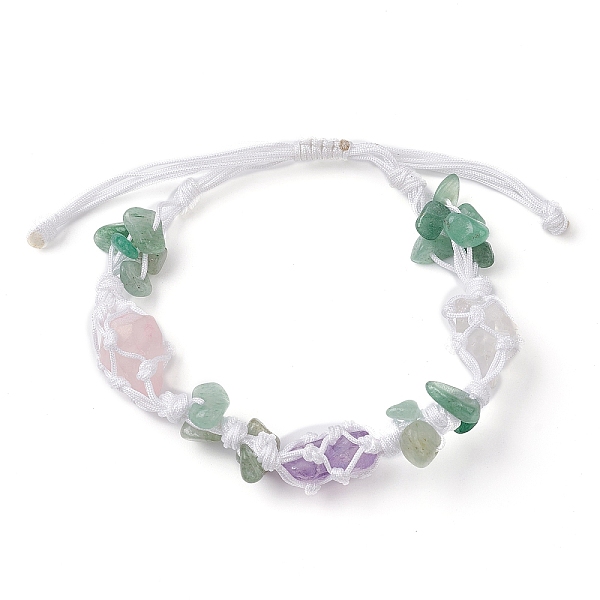 PandaHall Dyed Natural Quartz Crystal & Green Aventurine Nugget Braided Bead Bracelets, Macrame Pouch Adjustable Bracelet, Colorful, Inner...
PandaHall Dyed Natural Quartz Crystal & Green Aventurine Nugget Braided Bead Bracelets, Macrame Pouch Adjustable Bracelet, Colorful, Inner...