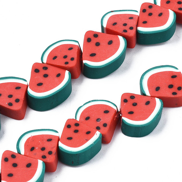 PandaHall Handmade Polymer Clay Bead Strands, Watermelon Slice, Red, 9~11.5x8.5~12x4~4.5mm, Hole: 1.5mm, about 38~40pcs/strand, 11.42...
PandaHall Handmade Polymer Clay Bead Strands, Watermelon Slice, Red, 9~11.5x8.5~12x4~4.5mm, Hole: 1.5mm, about 38~40pcs/strand, 11.42...