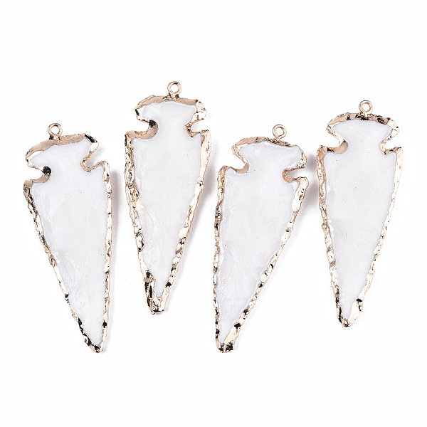PandaHall Reisn Big Pendants, with Golden Tone Brass Findings and Golden Tone Iron Peg Bail, Teardrop, White, 77~80.5x28x11mm, Hole: 2mm...
PandaHall Reisn Big Pendants, with Golden Tone Brass Findings and Golden Tone Iron Peg Bail, Teardrop, White, 77~80.5x28x11mm, Hole: 2mm...