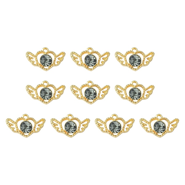 PandaHall Alloy Rhinestone Pendants, Heart with Wings Charms, Light Gold, Jet Silver Flare, 14x23x6mm Alloy+Rhinestone Wing Black
PandaHall Alloy Rhinestone Pendants, Heart with Wings Charms, Light Gold, Jet Silver Flare, 14x23x6mm Alloy+Rhinestone Wing Black