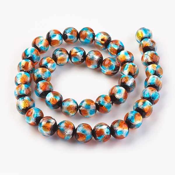 PandaHall Handmade Silver Foil Glass Lampwork Beads, Round, Cyan, 9~10mm, Hole: 1.2mm Silver Foil Round Cyan
PandaHall Handmade Silver Foil Glass Lampwork Beads, Round, Cyan, 9~10mm, Hole: 1.2mm Silver Foil Round Cyan