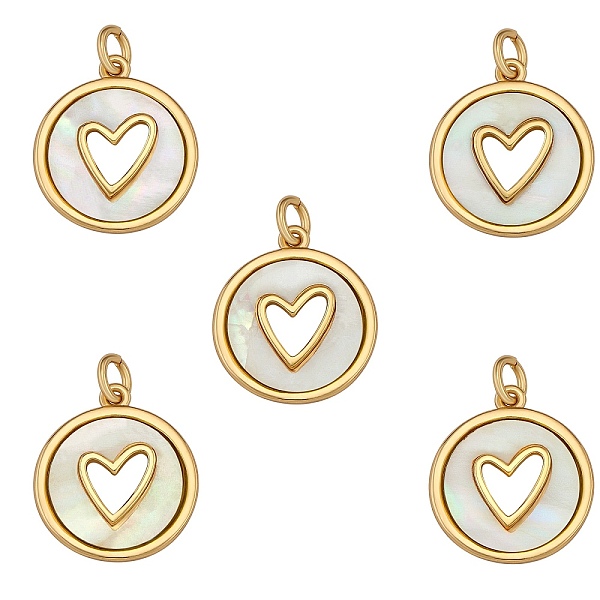 PandaHall Real 18K Gold Plated Brass Pendants, with Natural Shell, Long-Lasting Plated, Flat Round with Heart, 18x16x2mm, Hole: 3mm...
PandaHall Real 18K Gold Plated Brass Pendants, with Natural Shell, Long-Lasting Plated, Flat Round with Heart, 18x16x2mm, Hole: 3mm...